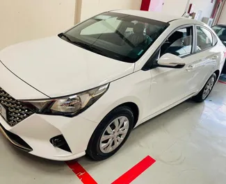 Hyundai Accent 2022 car hire in the UAE, featuring ✓ Petrol fuel and  horsepower ➤ Starting from 95 AED per day.