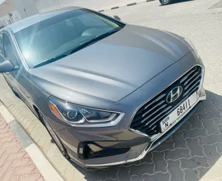 Front view of a rental Hyundai Sonata in Dubai, UAE ✓ Car #7112. ✓ Automatic TM ✓ 0 reviews.