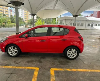 Petrol 1.4L engine of Opel Corsa 2016 for rental at Istanbul Sabiha Gokcen Airport.