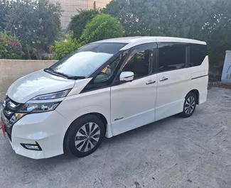 Front view of a rental Nissan Serena in Limassol, Cyprus ✓ Car #7235. ✓ Automatic TM ✓ 0 reviews.