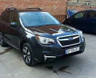 Najem avtomobila Subaru Forester 2017 v v Gruziji, z značilnostmi ✓ gorivo Bencin in 170 konjskih moči ➤ Od 95 GEL na dan.