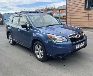 Front view of a rental Subaru Forester in Tbilisi, Georgia ✓ Car #7315. ✓ Automatic TM ✓ 0 reviews.
