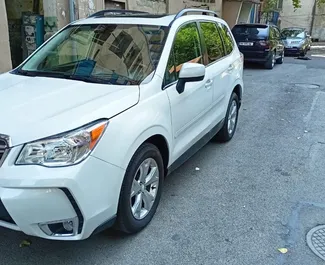 Front view of a rental Subaru Forester in Tbilisi, Georgia ✓ Car #7274. ✓ Automatic TM ✓ 0 reviews.