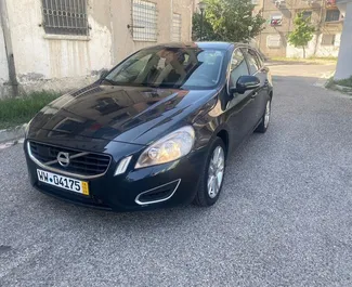 Front view of a rental Volvo V60 in Durres, Albania ✓ Car #7290. ✓ Manual TM ✓ 1 reviews.