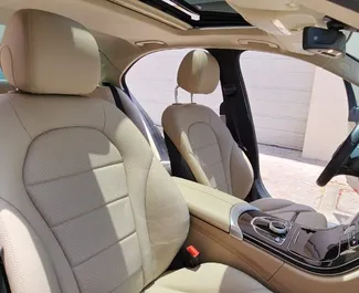 Interior of Mercedes-Benz C-Class for hire in the UAE. A Great 5-seater car with a Automatic transmission.