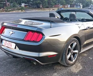 Petrol 3.7L engine of Ford Mustang Cabrio 2017 for rental in Tbilisi.