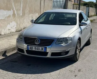Front view of a rental Volkswagen Passat in Durres, Albania ✓ Car #7304. ✓ Manual TM ✓ 0 reviews.