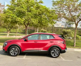 Kia Sportage 2023 car hire in the UAE, featuring ✓ Petrol fuel and 190 horsepower ➤ Starting from 200 AED per day.