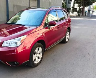 Front view of a rental Subaru Forester in Tbilisi, Georgia ✓ Car #7273. ✓ Automatic TM ✓ 0 reviews.