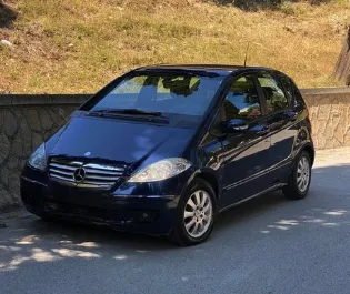 Front view of a rental Mercedes-Benz A-Class in Durres, Albania ✓ Car #7301. ✓ Automatic TM ✓ 0 reviews.