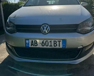 Front view of a rental Volkswagen Polo in Durres, Albania ✓ Car #7480. ✓ Automatic TM ✓ 0 reviews.