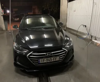 Front view of a rental Hyundai Elantra in Tbilisi, Georgia ✓ Car #7381. ✓ Automatic TM ✓ 0 reviews.