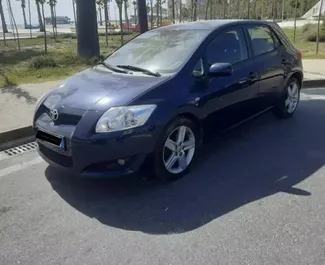 Front view of a rental Toyota Auris in Durres, Albania ✓ Car #7433. ✓ Manual TM ✓ 1 reviews.