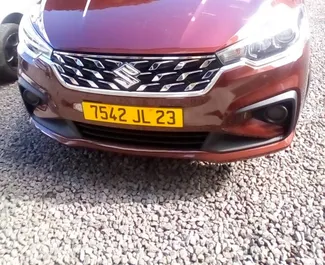 Front view of a rental Suzuki Ertiga in Mauritius, Mauritius ✓ Car #7434. ✓ Automatic TM ✓ 0 reviews.