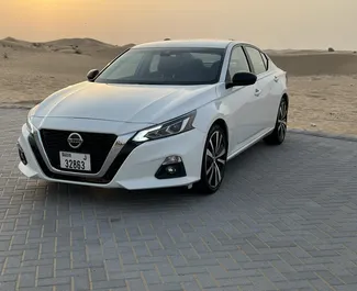 Front view of a rental Nissan Altima in Dubai, UAE ✓ Car #7482. ✓ Automatic TM ✓ 1 reviews.