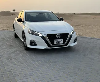 Nissan Altima 2021 car hire in the UAE, featuring ✓ Petrol fuel and 188 horsepower ➤ Starting from 90 AED per day.