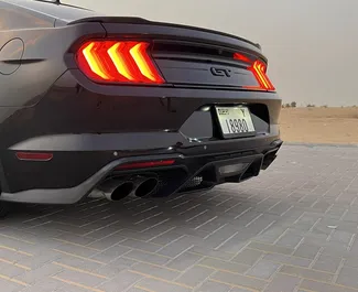 Interior of Ford Mustang GT for hire in the UAE. A Great 4-seater car with a Automatic transmission.