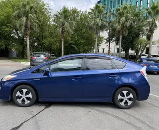 Hybrid 1.8L engine of Toyota Prius 2010 for rental in Kutaisi.