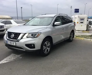 Nissan Pathfinder 2020 car hire in Georgia, featuring ✓ Petrol fuel and 284 horsepower ➤ Starting from 201 GEL per day.