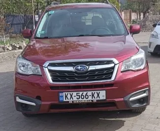 Frontvisning af en udlejnings Subaru Forester i Tbilisi, Georgien ✓ Bil #7770. ✓ Automatisk TM ✓ 1 anmeldelser.