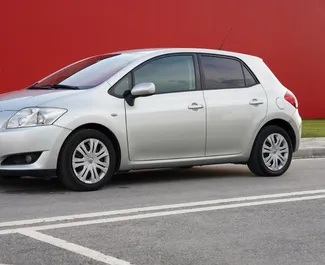 Front view of a rental Toyota Auris in Tirana, Albania ✓ Car #7860. ✓ Automatic TM ✓ 0 reviews.