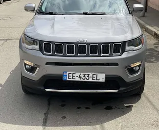 Front view of a rental Jeep Compass in Tbilisi, Georgia ✓ Car #7170. ✓ Automatic TM ✓ 2 reviews.