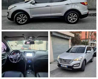 Front view of a rental Hyundai Santa Fe in Tirana, Albania ✓ Car #8038. ✓ Automatic TM ✓ 0 reviews.