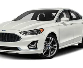 Front view of a rental Ford Fusion Sedan in Amman, Jordan ✓ Car #8102. ✓ Automatic TM ✓ 0 reviews.