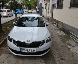 Přední pohled na pronájem Skoda Octavia Combi v Podgorici, Černá Hora ✓ Auto č. 6606. ✓ Převodovka Automatické TM ✓ Recenze 1.