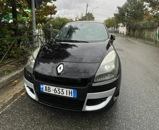 Front view of a rental Renault Scenic in Tirana, Albania ✓ Car #8029. ✓ Manual TM ✓ 0 reviews.