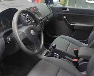 Interior of Volkswagen Golf Plus for hire in Albania. A Great 5-seater car with a Manual transmission.