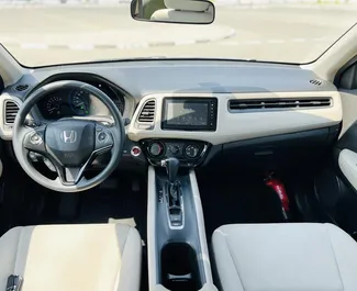 Interior of Honda HR-V for hire in the UAE. A Great 5-seater car with a Automatic transmission.