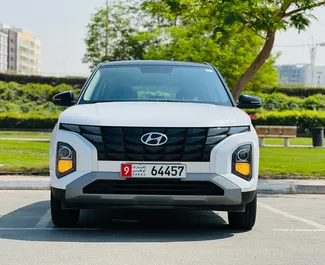 Bilutleie av Hyundai Creta 2023 i i De Forente Arabiske Emirater, inkluderer ✓ Bensin drivstoff og 113 hestekrefter ➤ Starter fra 100 AED per dag.