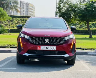 Peugeot 3008 2023 car hire in the UAE, featuring ✓ Petrol fuel and 165 horsepower ➤ Starting from 125 AED per day.
