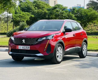 Front view of a rental Peugeot 3008 in Dubai, UAE ✓ Car #8303. ✓ Automatic TM ✓ 0 reviews.