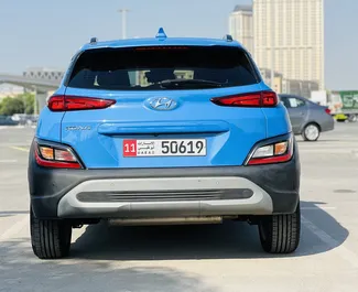 Hyundai Kona 2021 biludlejning i De Forenede Arabiske Emirater, med ✓ Benzin brændstof og 185 hestekræfter ➤ Starter fra 100 AED pr. dag.