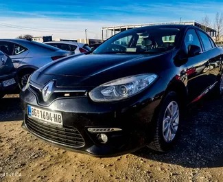 Front view of a rental Renault Fluence at Belgrade Airport, Serbia ✓ Car #8363. ✓ Manual TM ✓ 0 reviews.