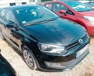 Front view of a rental Volkswagen Polo at Belgrade Airport, Serbia ✓ Car #8368. ✓ Automatic TM ✓ 2 reviews.