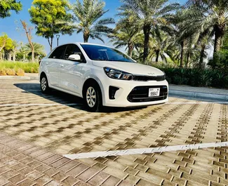 Car Hire Kia Pegas #8322 Automatic at Dubai Al Maktoum Airport, equipped with 1.4L engine ➤ From Mikael in the UAE.