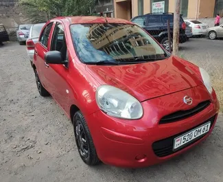 Nissan Micra 2014 car hire in Armenia, featuring ✓ Petrol fuel and 80 horsepower ➤ Starting from 27 USD per day.