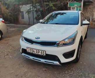 Front view of a rental Kia Rio X-line in Yerevan, Armenia ✓ Car #6774. ✓ Automatic TM ✓ 0 reviews.