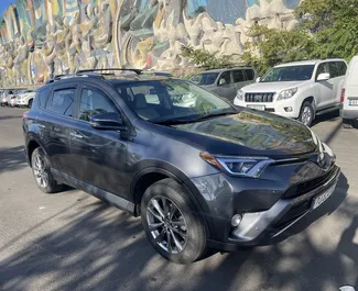 Front view of a rental Toyota Rav4 at Tbilisi Airport, Georgia ✓ Car #8345. ✓ Automatic TM ✓ 0 reviews.