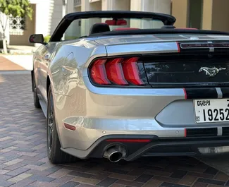 Ford Mustang Cabrio 2020 available for rent in Dubai, with 250 km/day mileage limit.