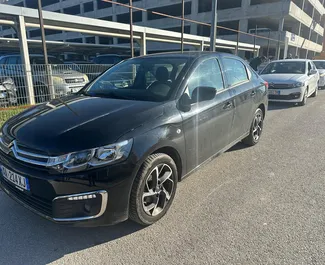 Citroen C-Elysee 2018 car hire in Albania, featuring ✓ Diesel fuel and 91 horsepower ➤ Starting from 22 EUR per day.