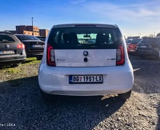 Petrol 1.0L engine of Skoda Citigo 2018 for rental at Belgrade Airport.