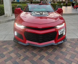 Chevrolet Camaro Cabrio 2020 car hire in the UAE, featuring ✓ Petrol fuel and 320 horsepower ➤ Starting from 220 AED per day.