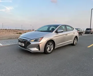 Hyundai Elantra 2020 car hire in the UAE, featuring ✓ Petrol fuel and 150 horsepower ➤ Starting from 119 AED per day.