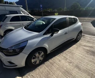 Front view of a rental Renault Clio 4 in Kotor, Montenegro ✓ Car #8819. ✓ Manual TM ✓ 0 reviews.