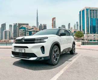 Front view of a rental Citroen C5 Aircross in Dubai, UAE ✓ Car #8695. ✓ Automatic TM ✓ 0 reviews.