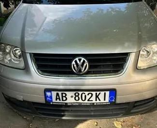 Front view of a rental Volkswagen Touran in Tirana, Albania ✓ Car #8627. ✓ Automatic TM ✓ 0 reviews.